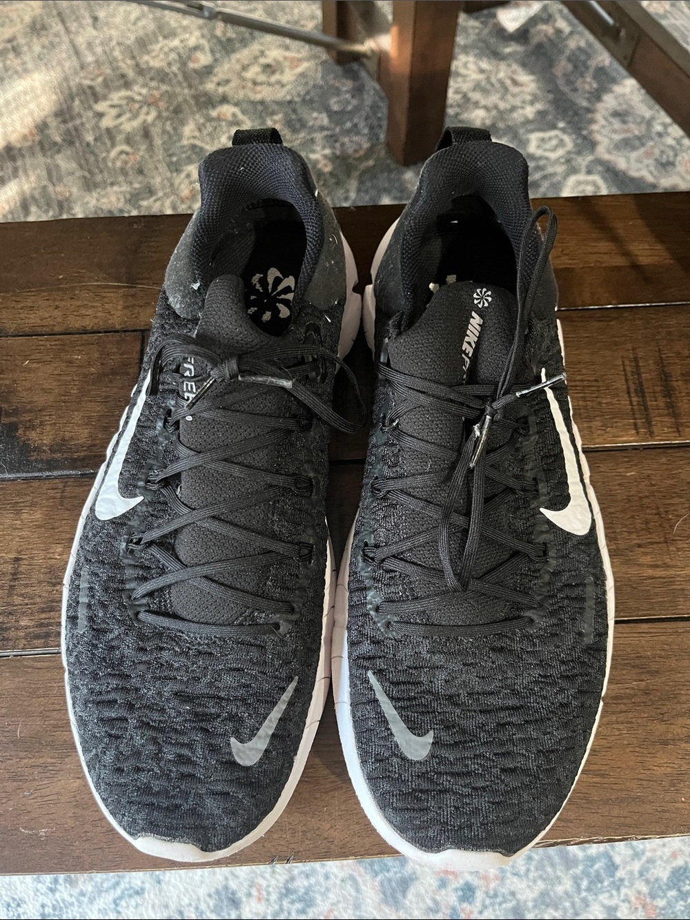 Nike Men’s Black and White Flyknit Training Shoes